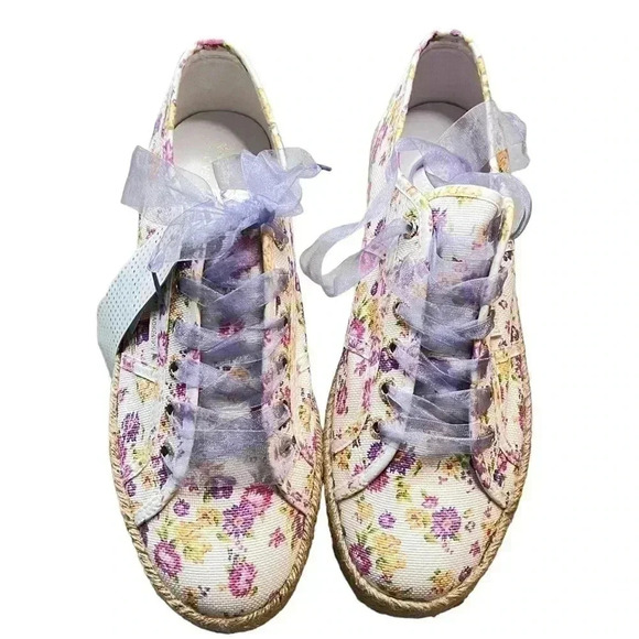 Superga x LoveShackFancy Flowers Rope Sneakers Size 41/US 11 - Picture 16 of 16